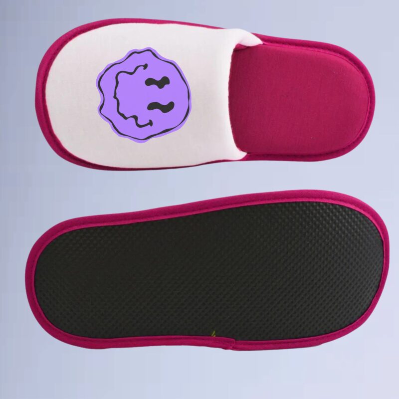 Rosa/Branco — Pantufa walkind purple