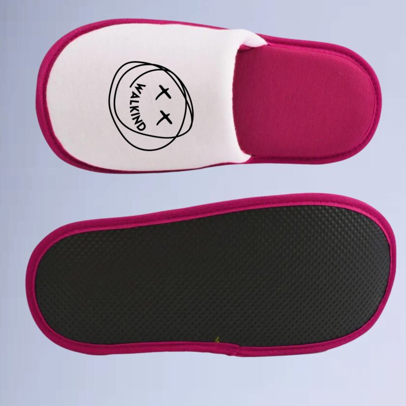 Rosa/Branco — pantufa walkind smilie