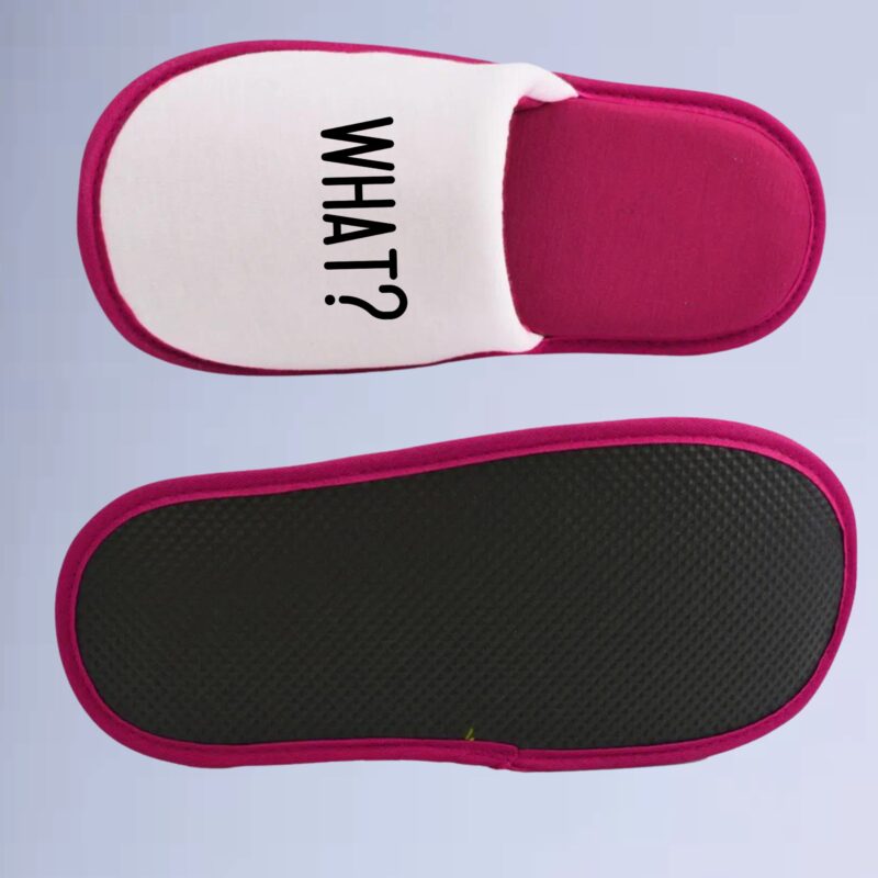 Rosa/Branco — pantufa walkind what