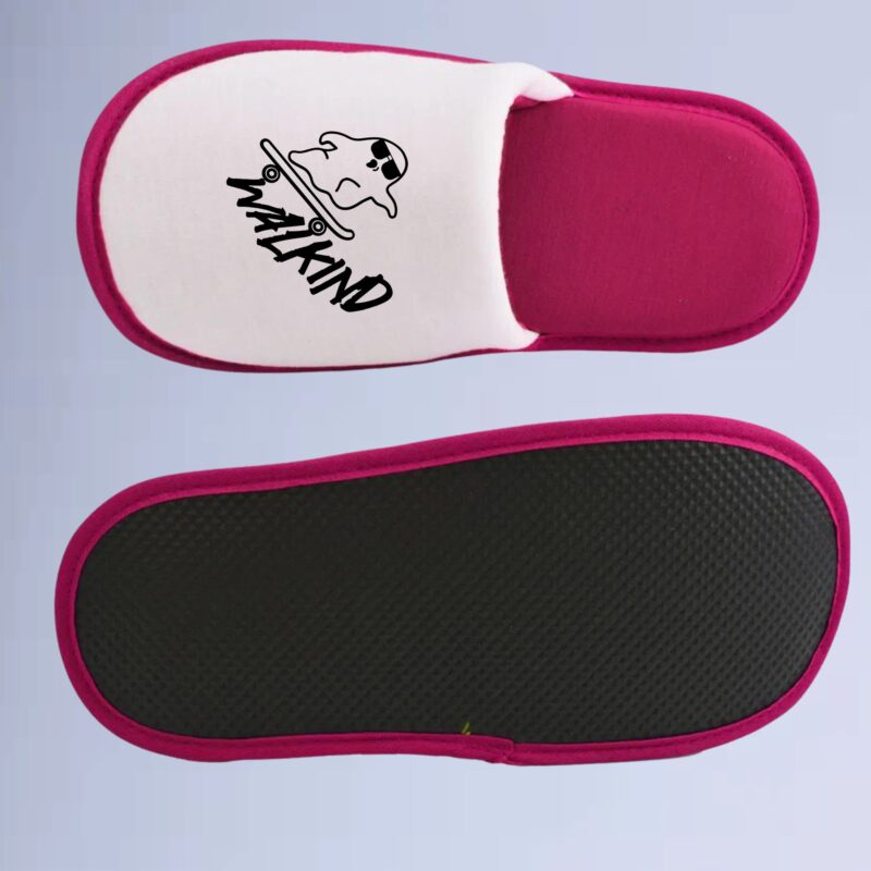 Rosa/Branco — pantufa walkins skateboard