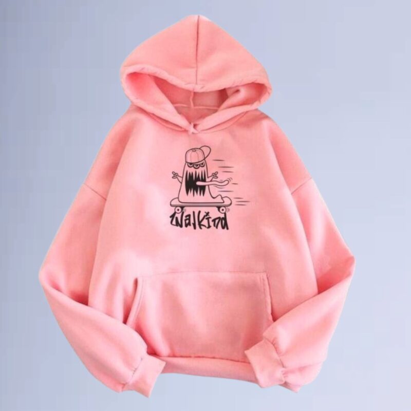 Rosa Claro — Moletom canguru walkind monster street