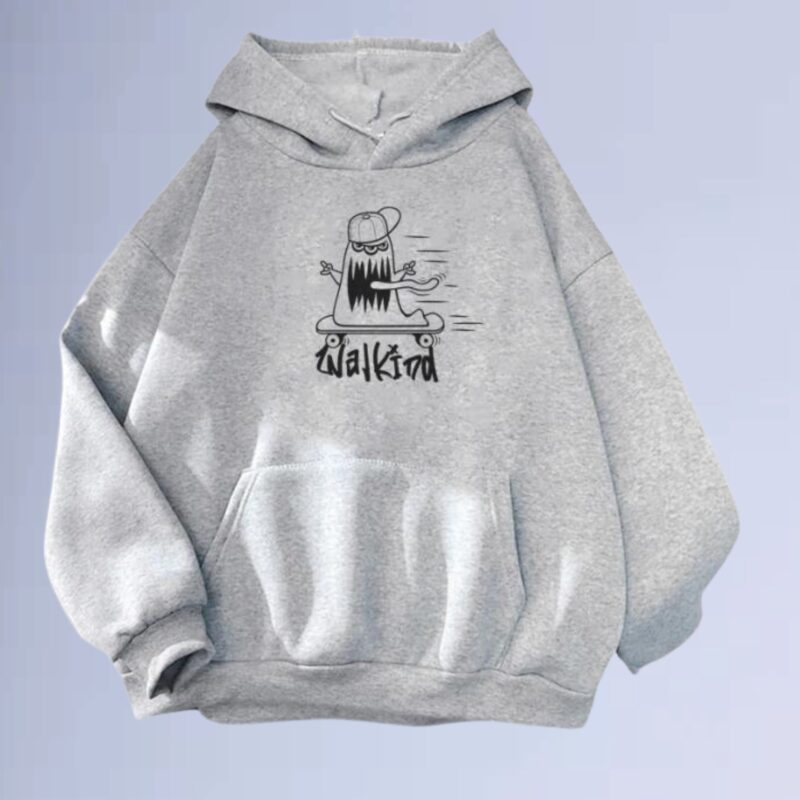 Cinza Mescla — Moletom canguru walkind monster street