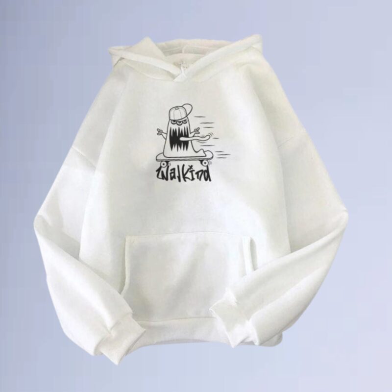 Branco — Moletom canguru walkind monster street