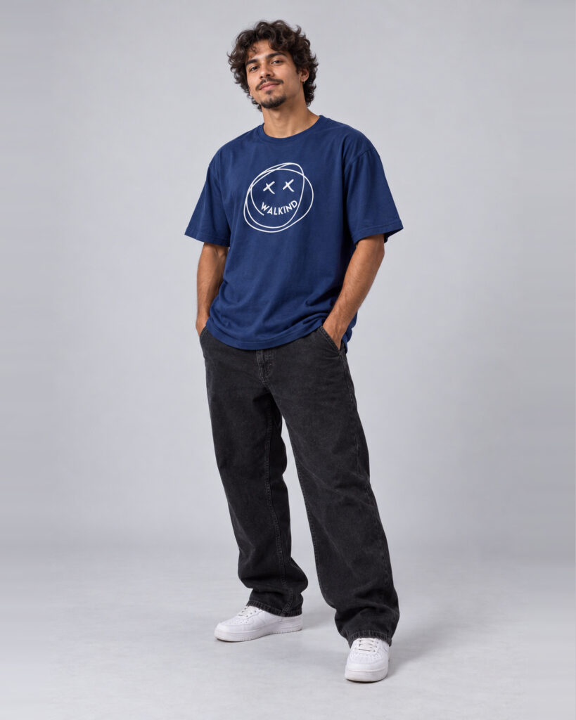 Camiseta Walkind Smile - Azul Marinho, P