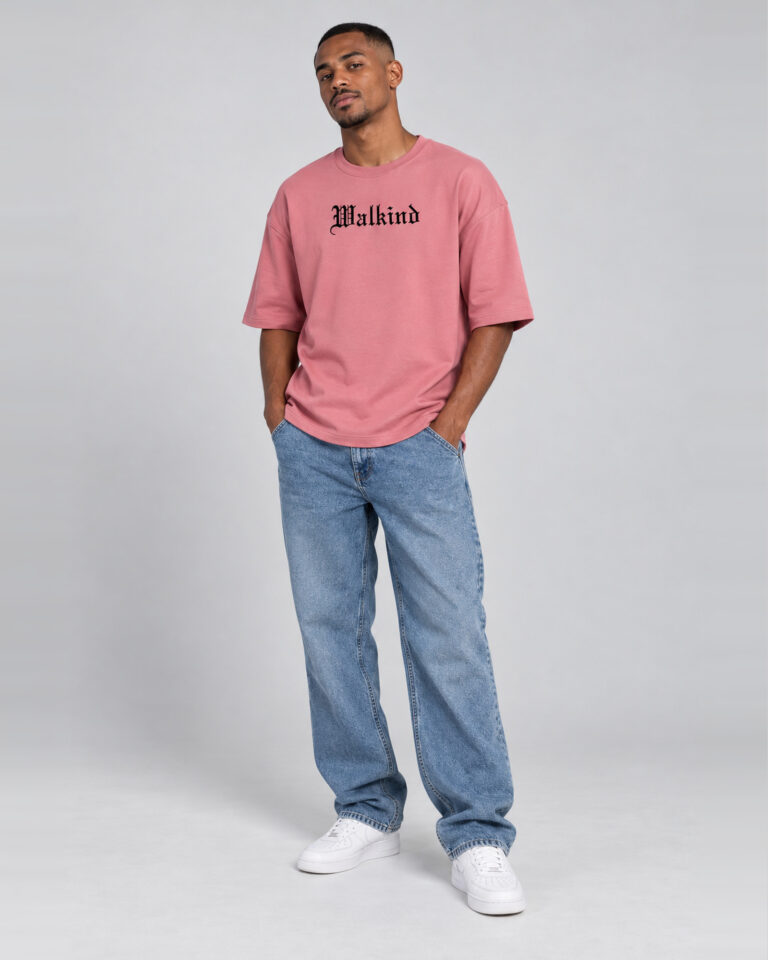 Camiseta Walkind ingles antigo salmão