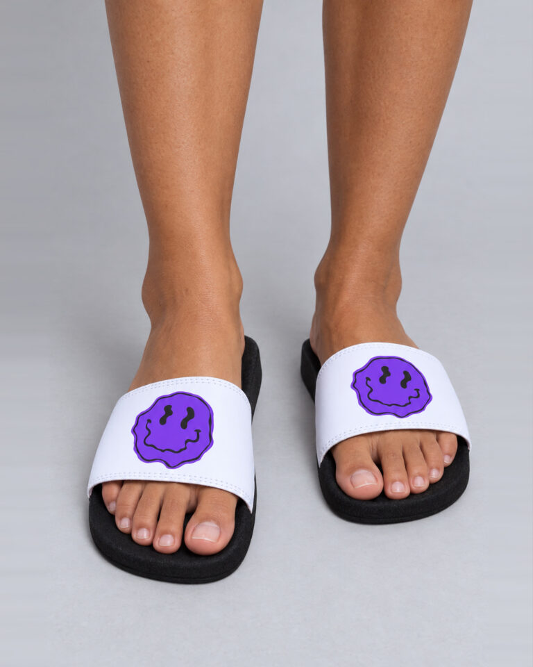 Chinelo Slide walkind smile purple