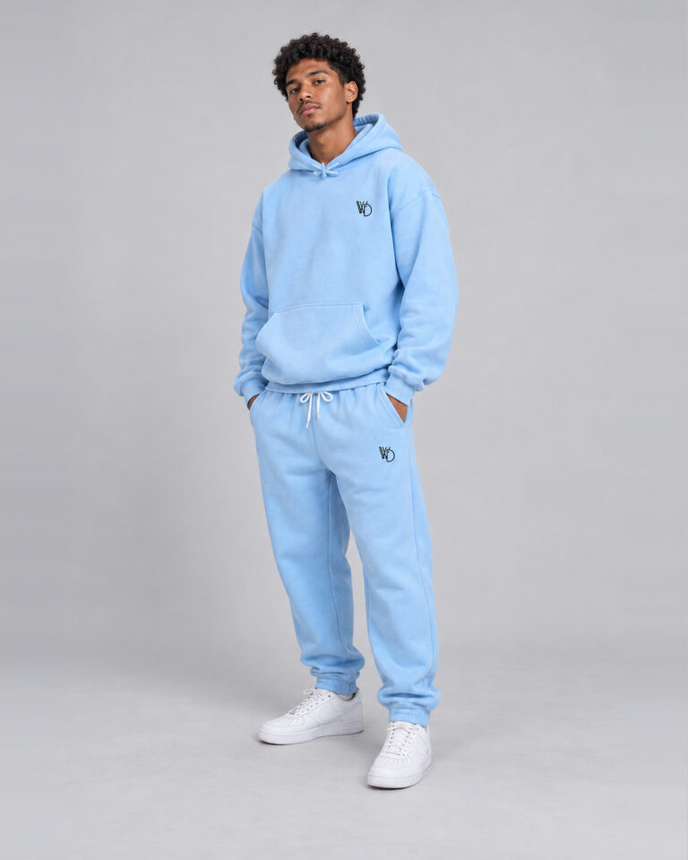 Conjunto de Moletom Canguru Walkind Logobox Azul Bebe