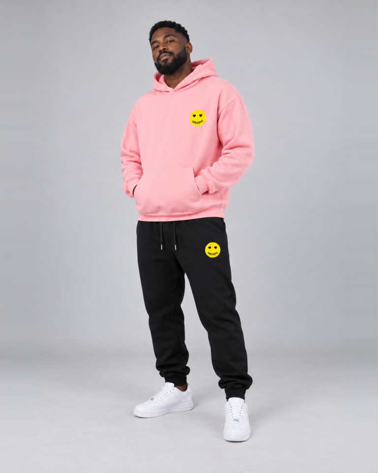 Conjunto de Moletom Canguru Walkind Smilie Yellow