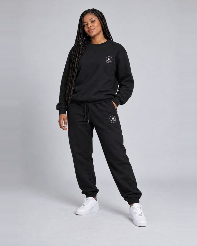 Conjunto de moletom gola careca smilie melt small
