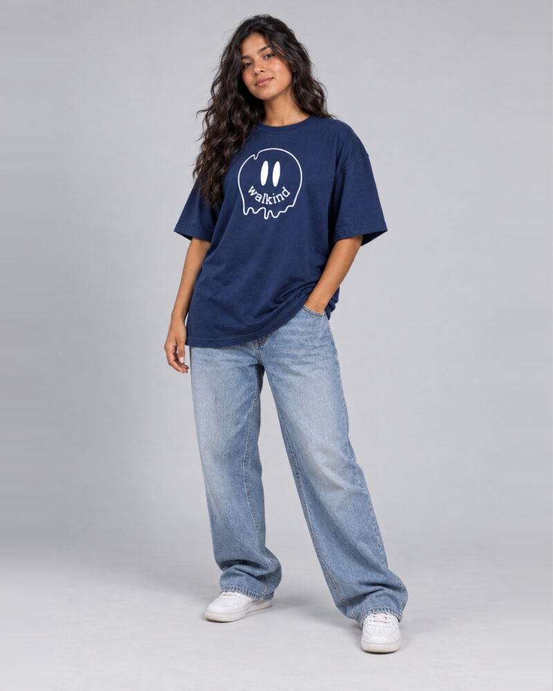 Azul Marinho — camiseta smilie melt