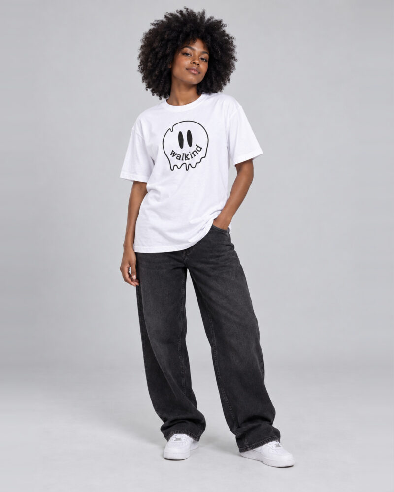 Branco — camiseta smilie melt
