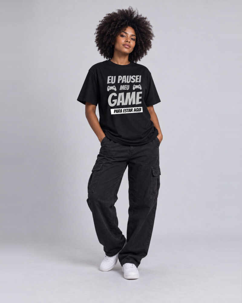 Preto — camiseta walkind my game
