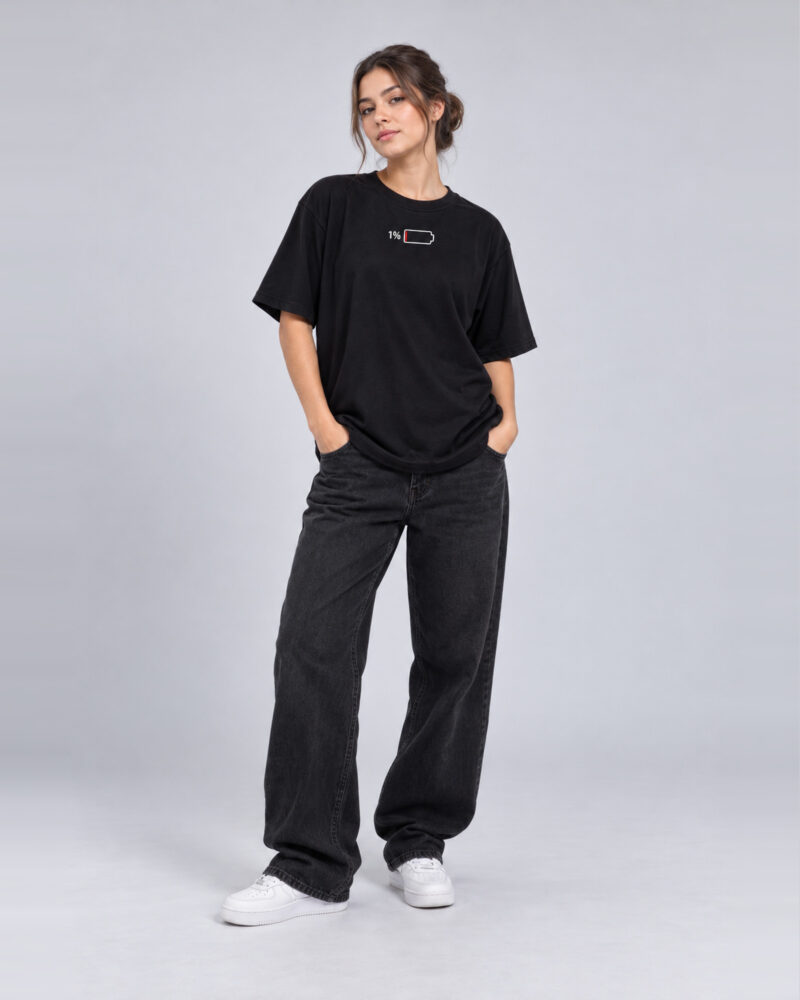 Preto — camiseta walkind unloaded